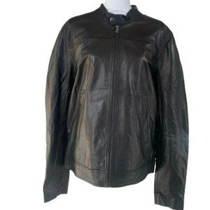 ZADIG & VOLTAIRE Leather Moto Jacket | Black Leather Jacket | M